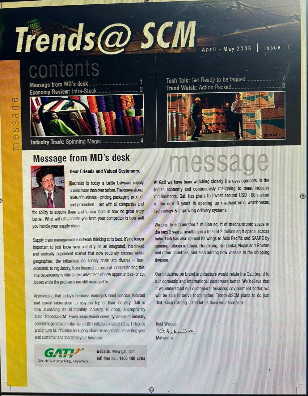 Trends@SCM Gati Issue 1 2006